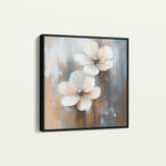 Floral 1266 Canvas Art 16" x 16" / 40 x 40 cm / Black
