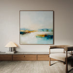 Abstract 1267 Canvas Art 16" x 16" / 40 x 40 cm / Black
