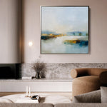 Abstract 1267 Canvas Art 16" x 16" / 40 x 40 cm / Black