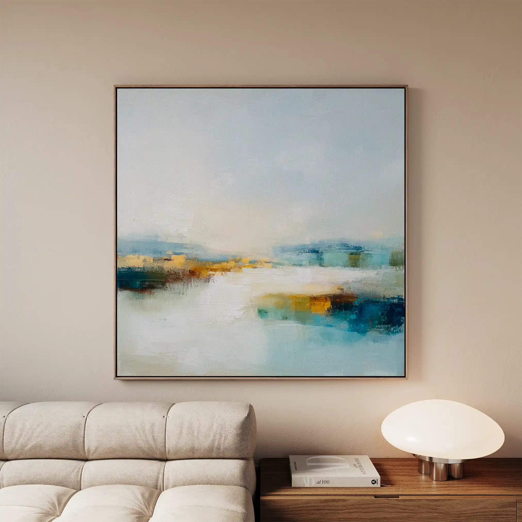Abstract 1267 Canvas Art 60 x 60 cm / Black