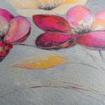 Floral 1267 Canvas Art 16" x 16" / 40 x 40 cm / Black