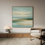 Abstract 1268 Canvas Art 16" x 16" / 40 x 40 cm / Black
