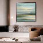 Abstract 1268 Canvas Art 16" x 16" / 40 x 40 cm / Black