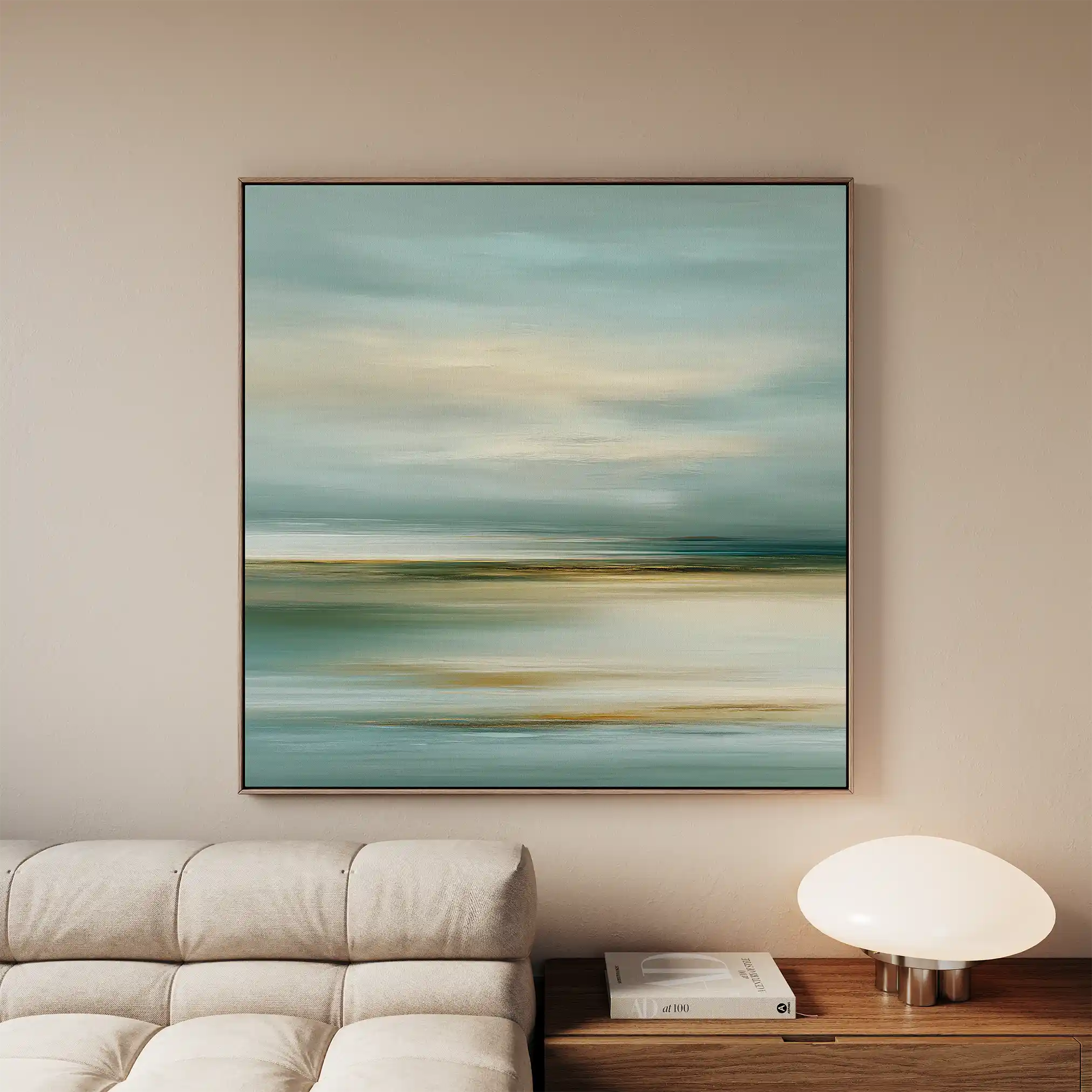 Abstract 1268 Canvas Art 60 x 60 cm / Black