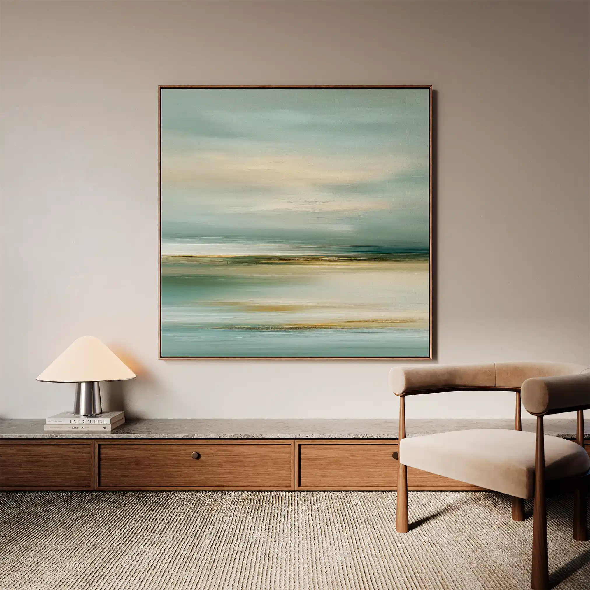 Abstract 1268 Canvas Art 60 x 60 cm / Black