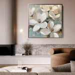 Floral 1268 Canvas Art 16" x 16" / 40 x 40 cm / Black