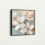 Floral 1268 Canvas Art 16" x 16" / 40 x 40 cm / Black