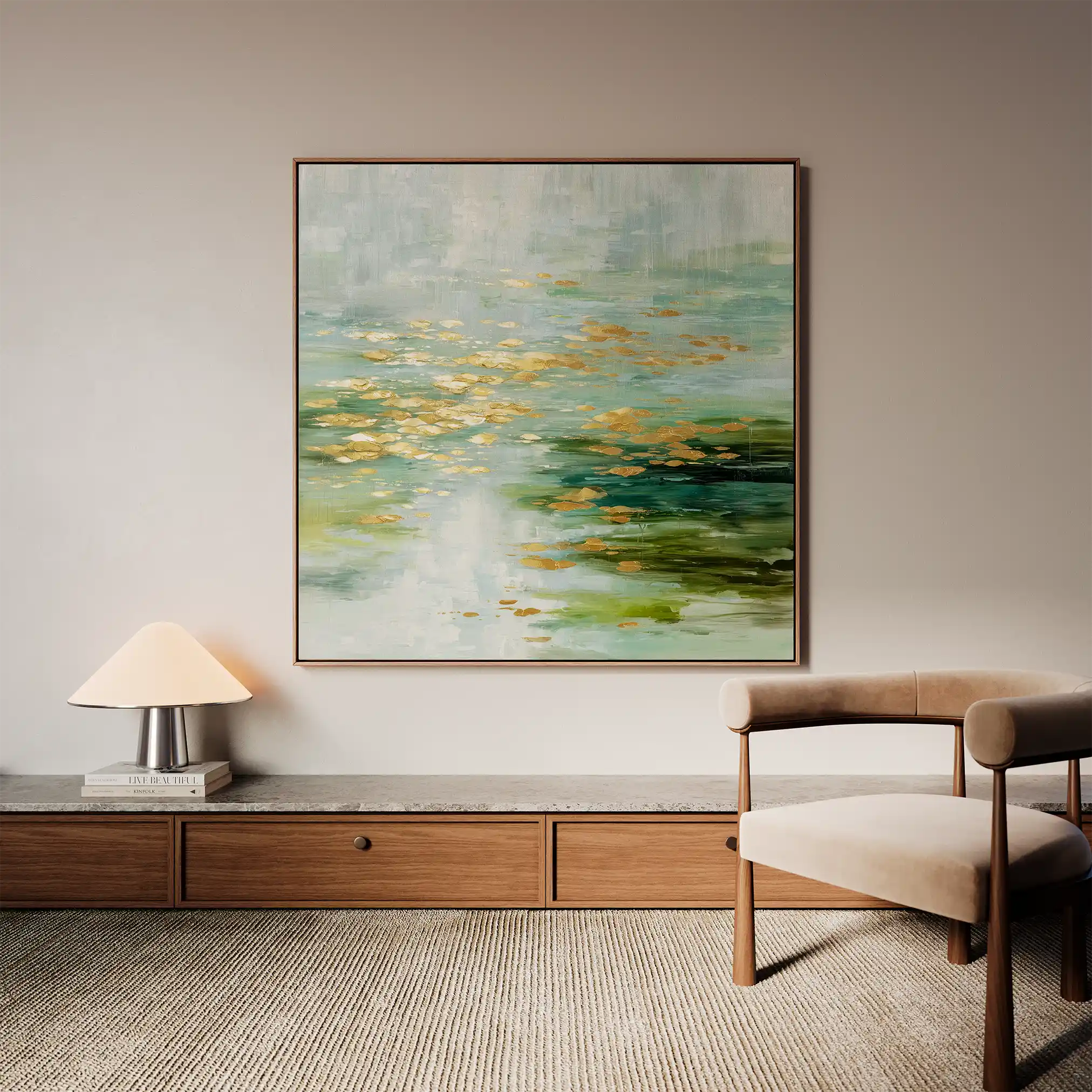 Abstract 1269 Canvas Art 60 x 60 cm / Black