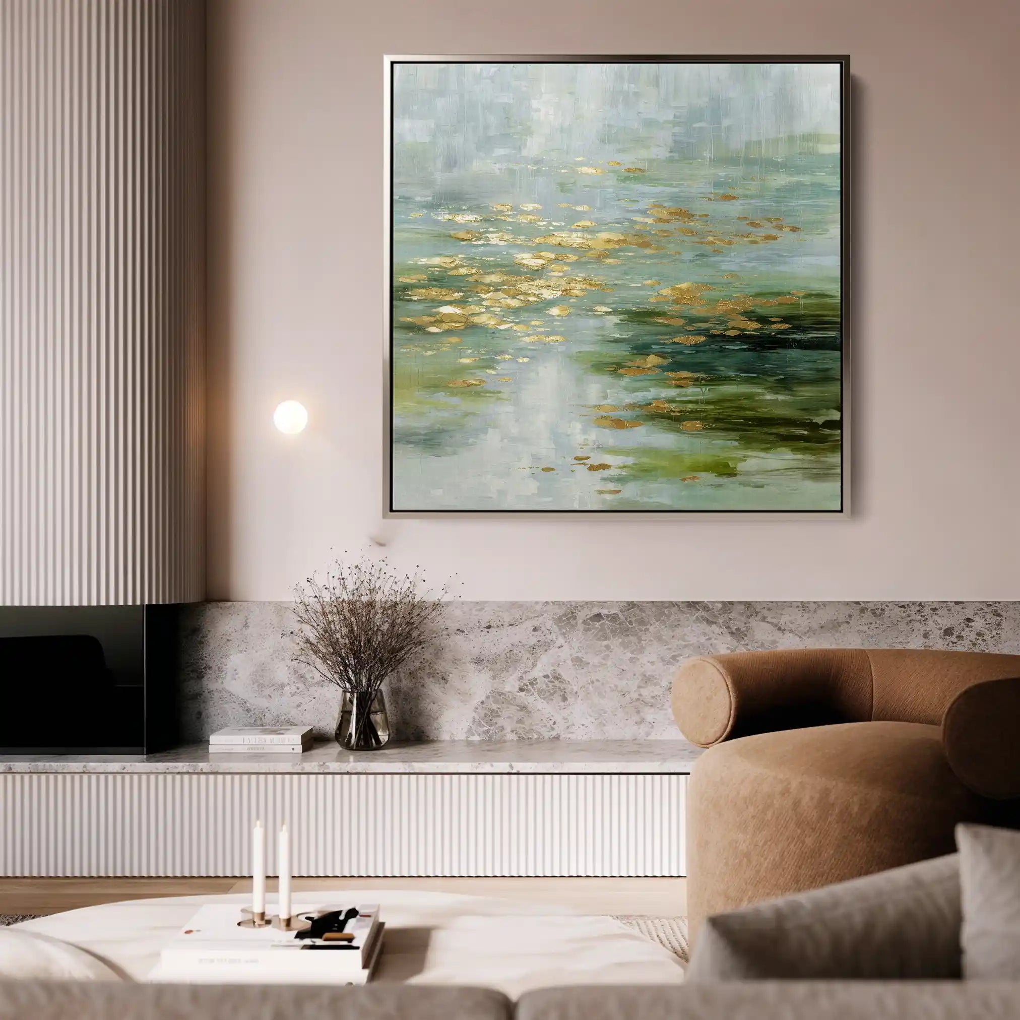 Abstract 1269 Canvas Art 60 x 60 cm / Black