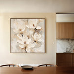 Floral 1269 Canvas Art 16" x 16" / 40 x 40 cm / Black
