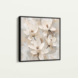 Floral 1269 Canvas Art 16" x 16" / 40 x 40 cm / Black