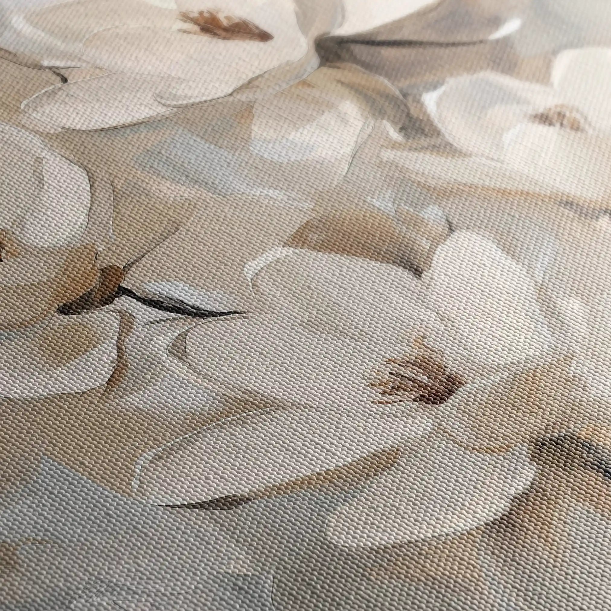 Floral 1269 Canvas Art 16" x 16" / 40 x 40 cm / Black