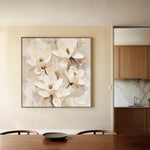 Floral 1269 Canvas Art 60 x 60 cm / Black
