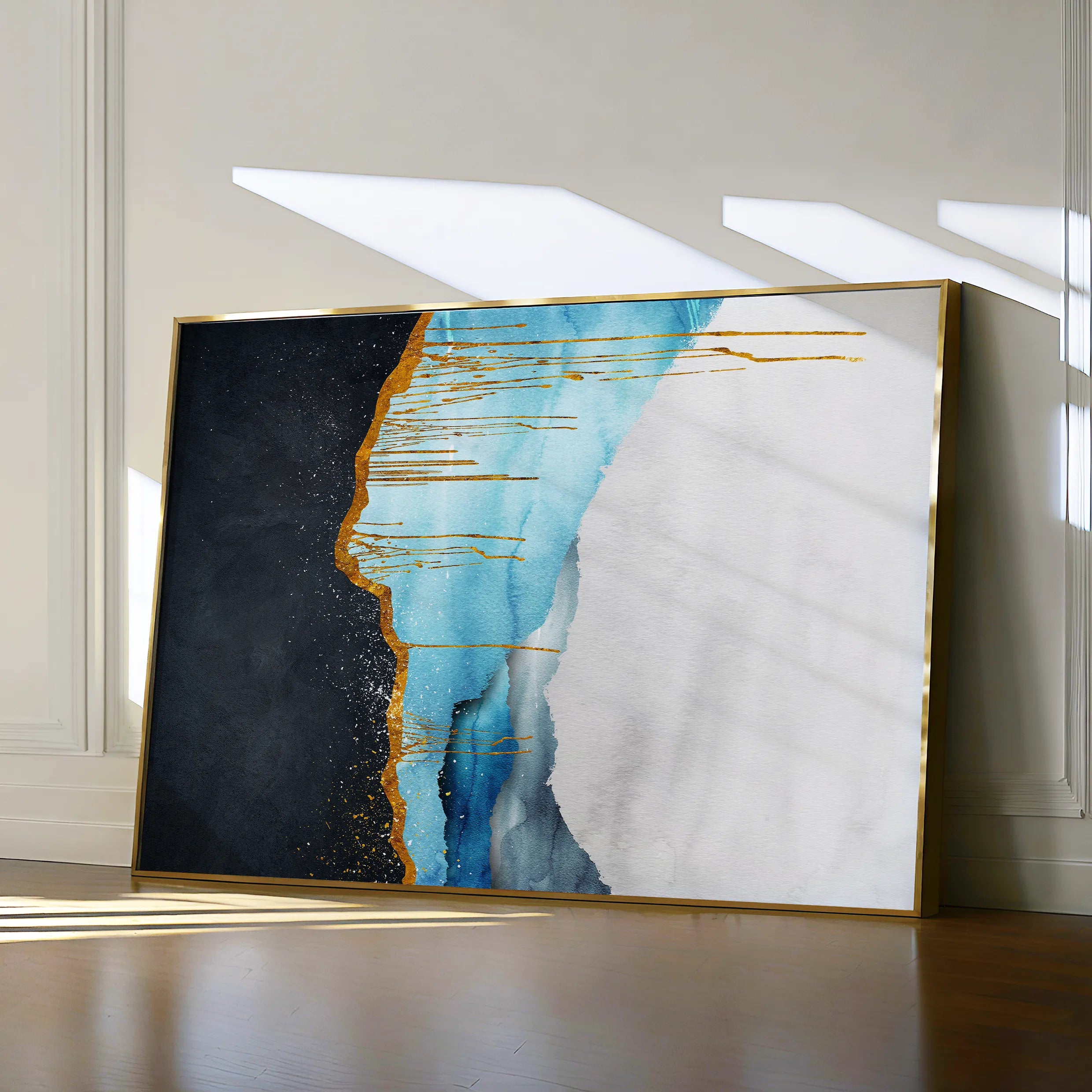 Abstract 127 Canvas Art 18" x 24" / 45 x 60 cm / Black