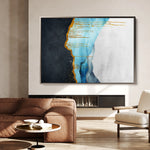 Abstract 127 Canvas Art 18" x 24" / 45 x 60 cm / Black