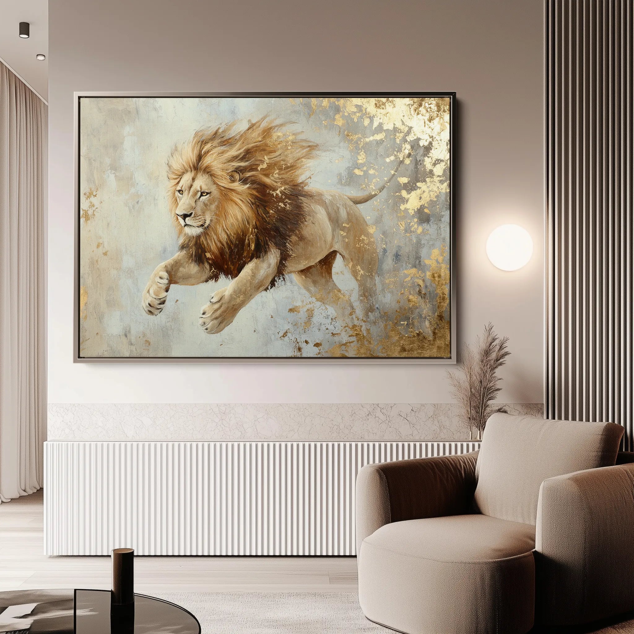 Animals 127 Canvas Art 18" x 24" / 45 x 60 cm / Black