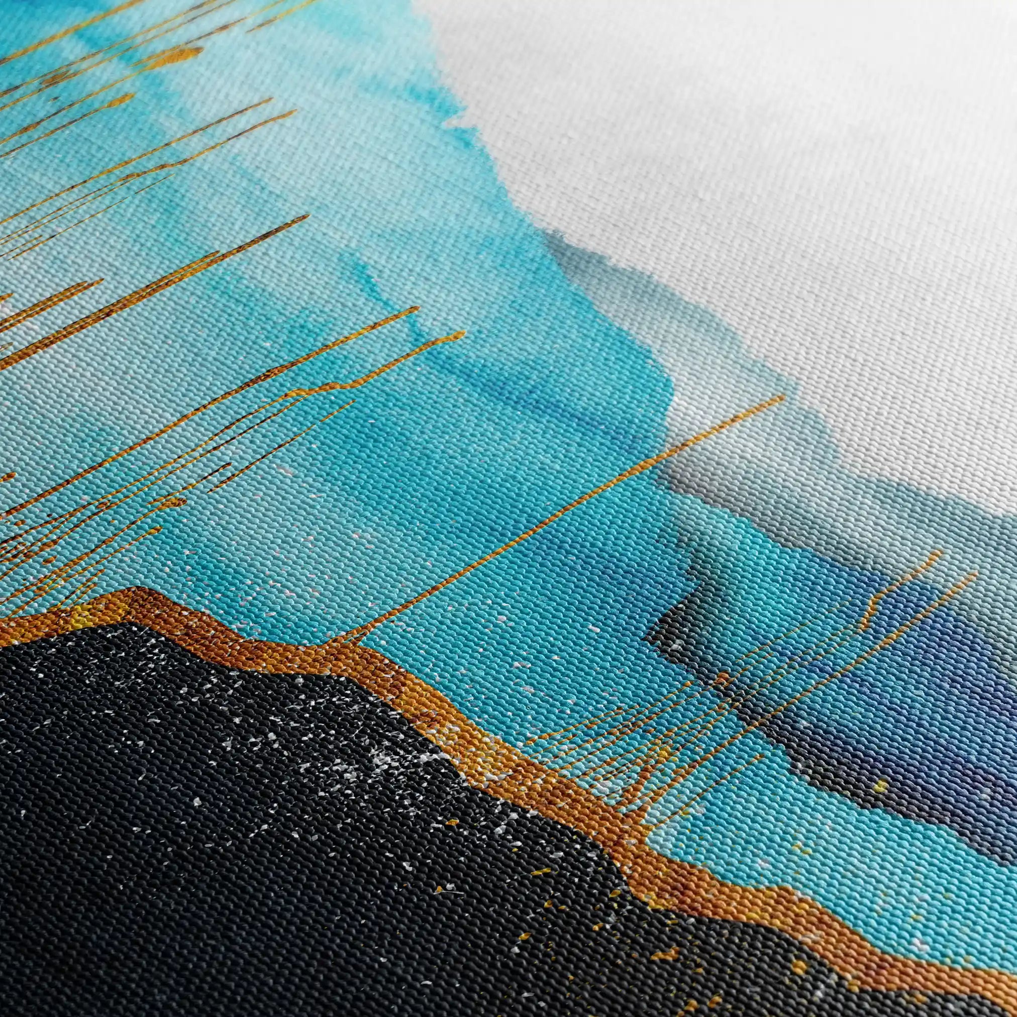 Abstract 127 Canvas Art 60 x 40 cm / Black