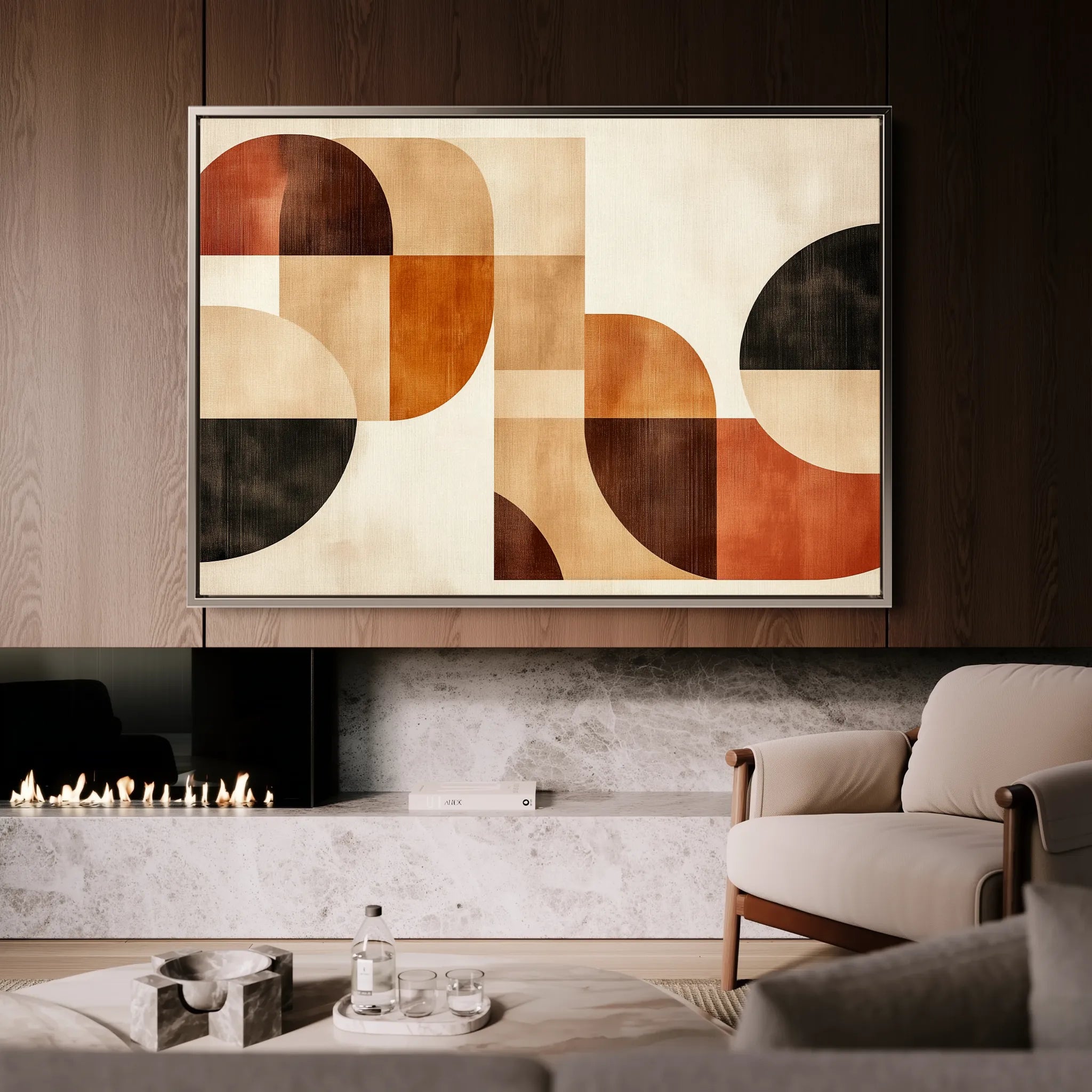 Boho 127 Canvas Art 18" x 24" / 45 x 60 cm / Black
