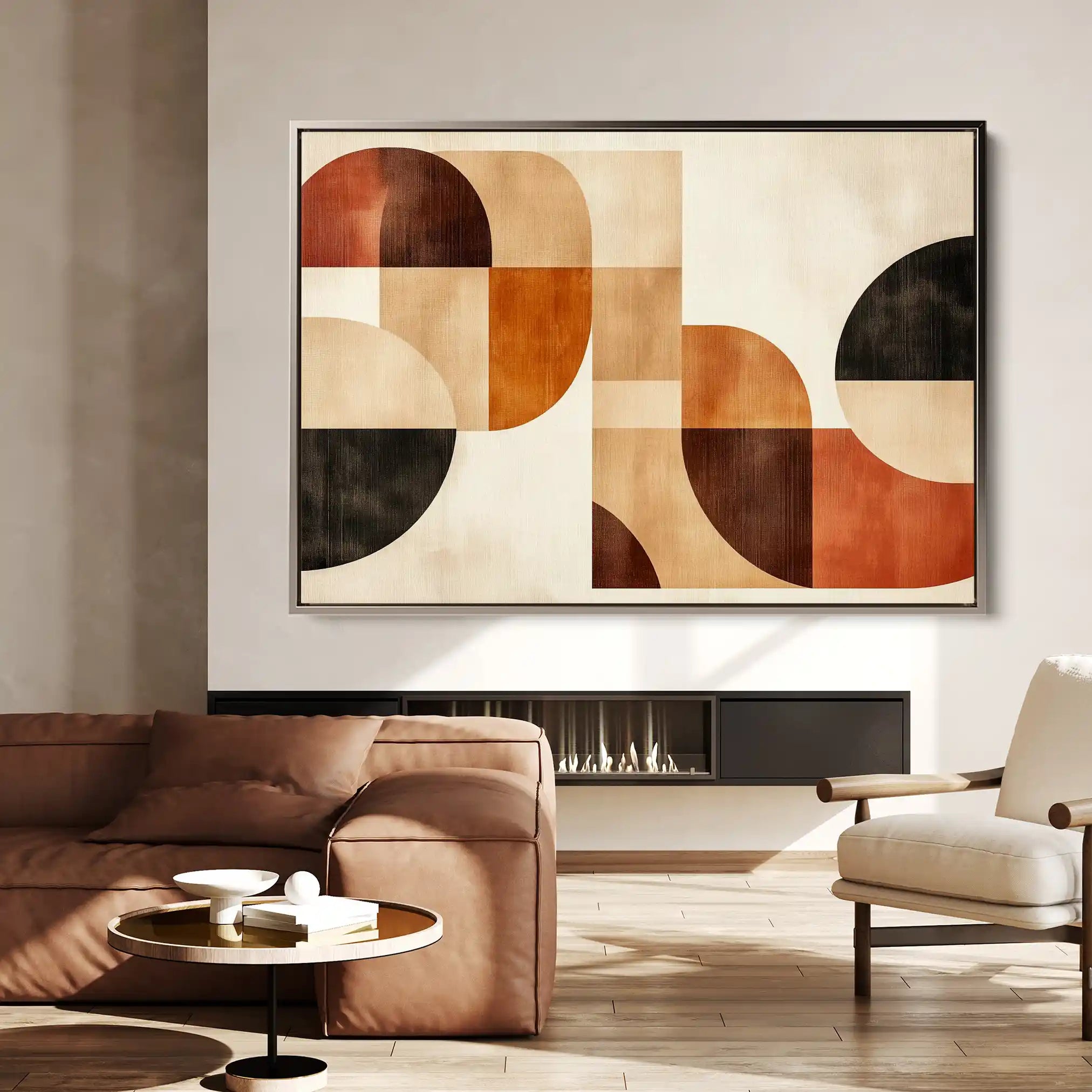 Boho 127 Canvas Art 60 x 40 cm / Black