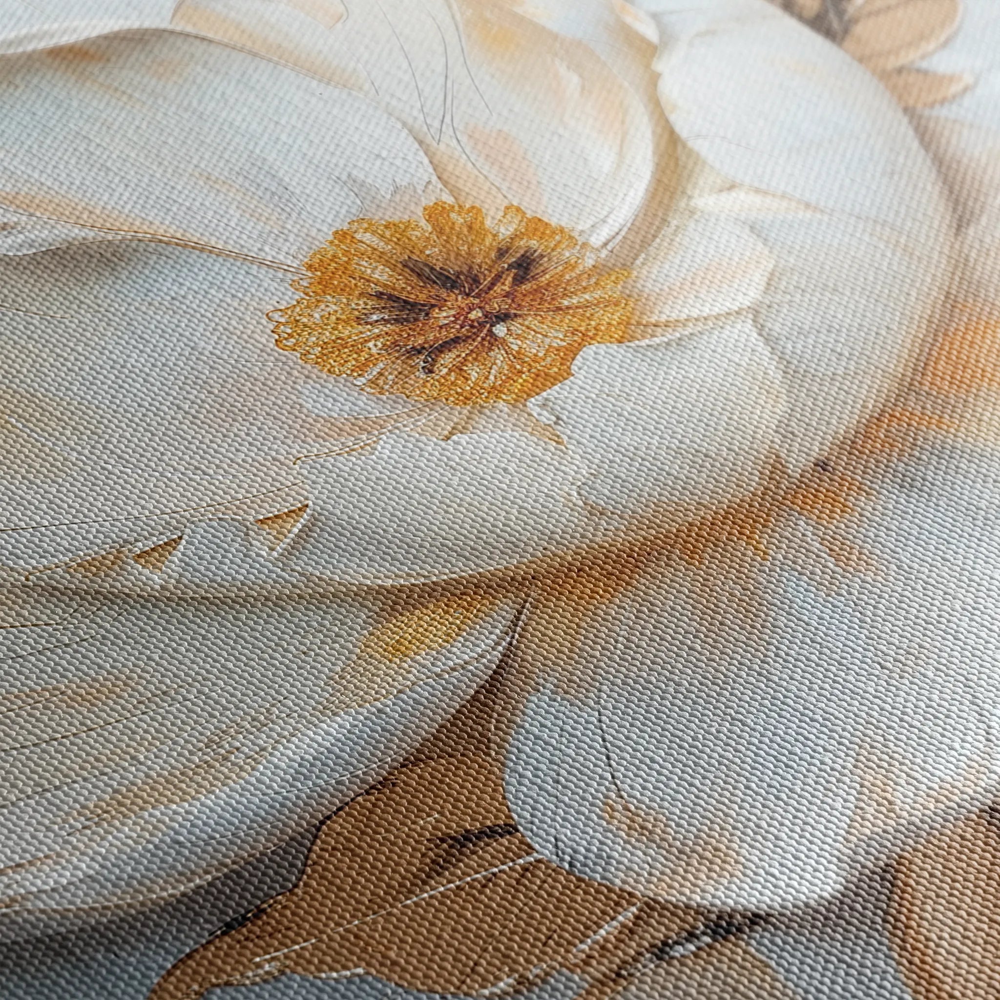 Floral 127 Canvas Art 18" x 24" / 45 x 60 cm / Black