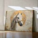 Horses 127 Canvas Art 18" x 24" / 45 x 60 cm / Black