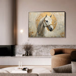Horses 127 Canvas Art 18" x 24" / 45 x 60 cm / Black