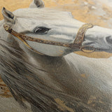 Horses 127 Canvas Art 18" x 24" / 45 x 60 cm / Black