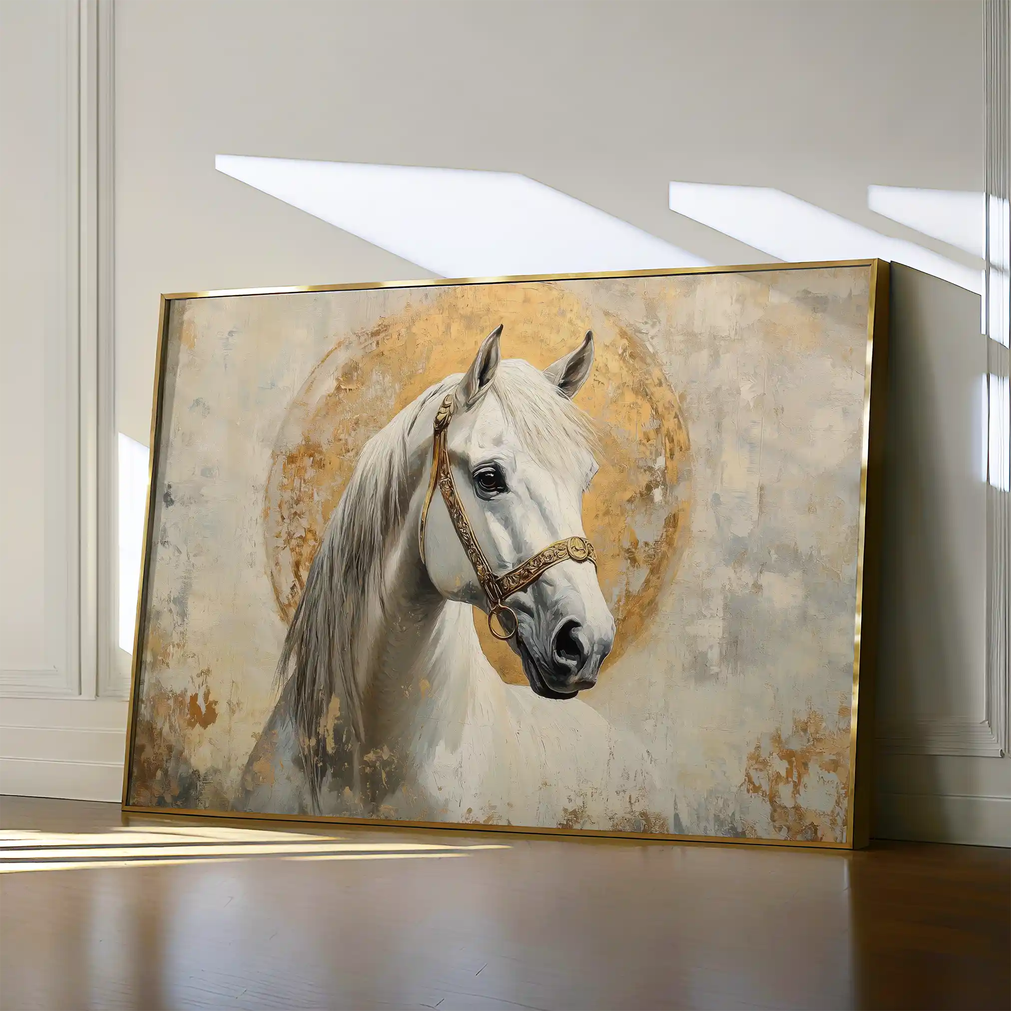 Horses 127 Canvas Art 60 x 40 cm / Black