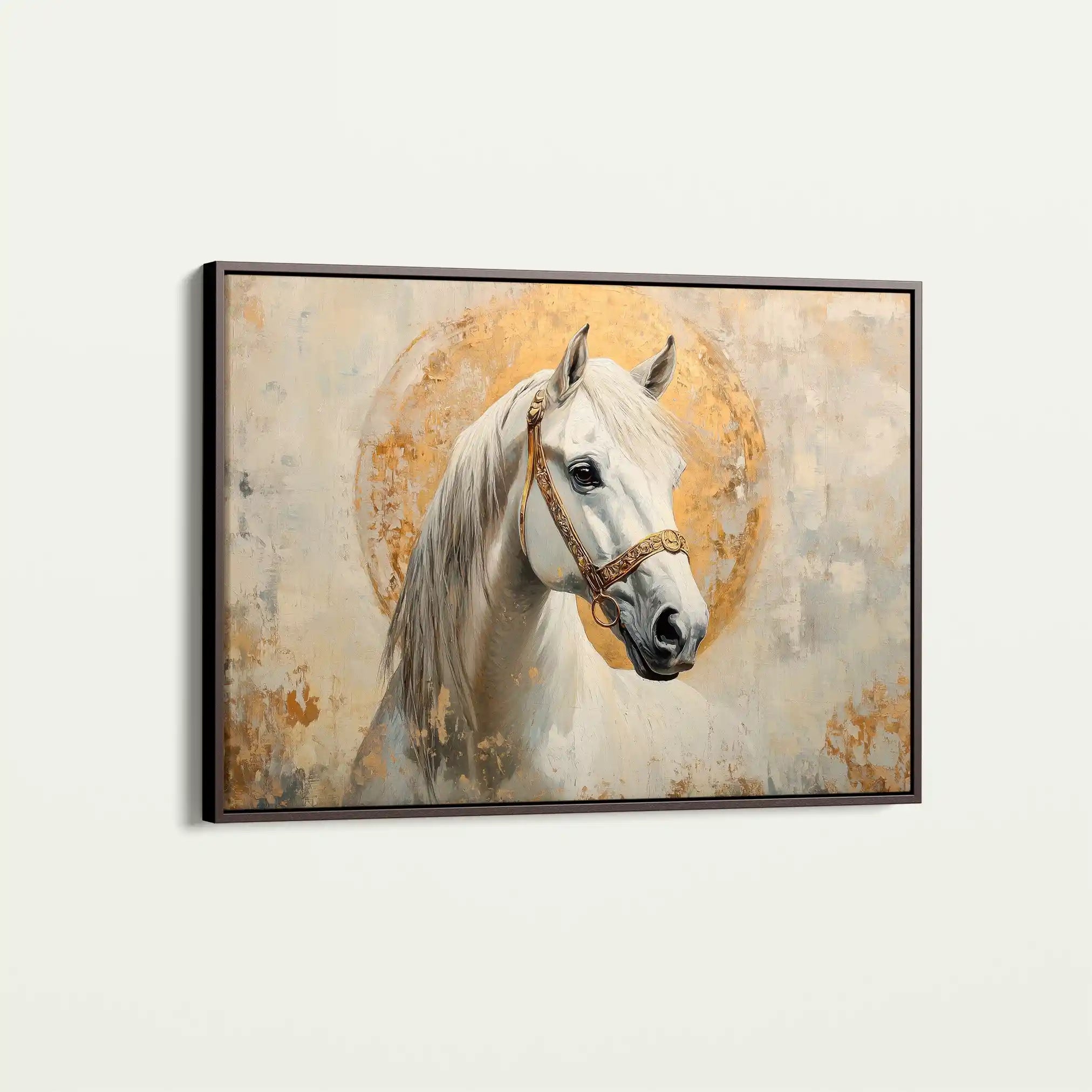 Horses 127 Canvas Art 60 x 40 cm / Black