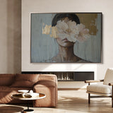 Portrait 127 Canvas Art 18" x 24" / 45 x 60 cm / Black