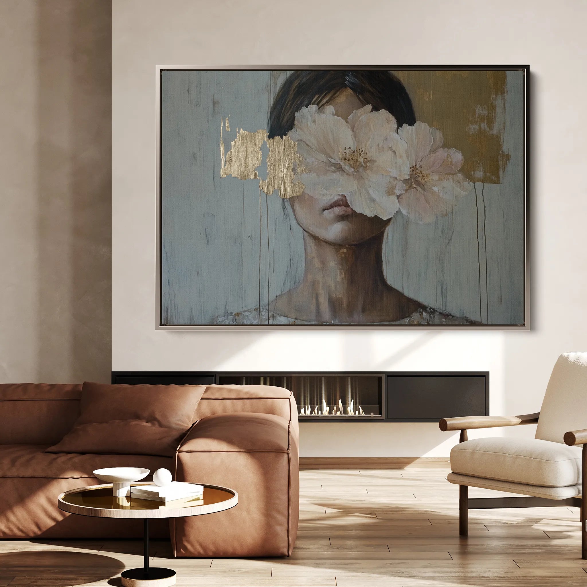 Portrait 127 Canvas Art 18" x 24" / 45 x 60 cm / Black