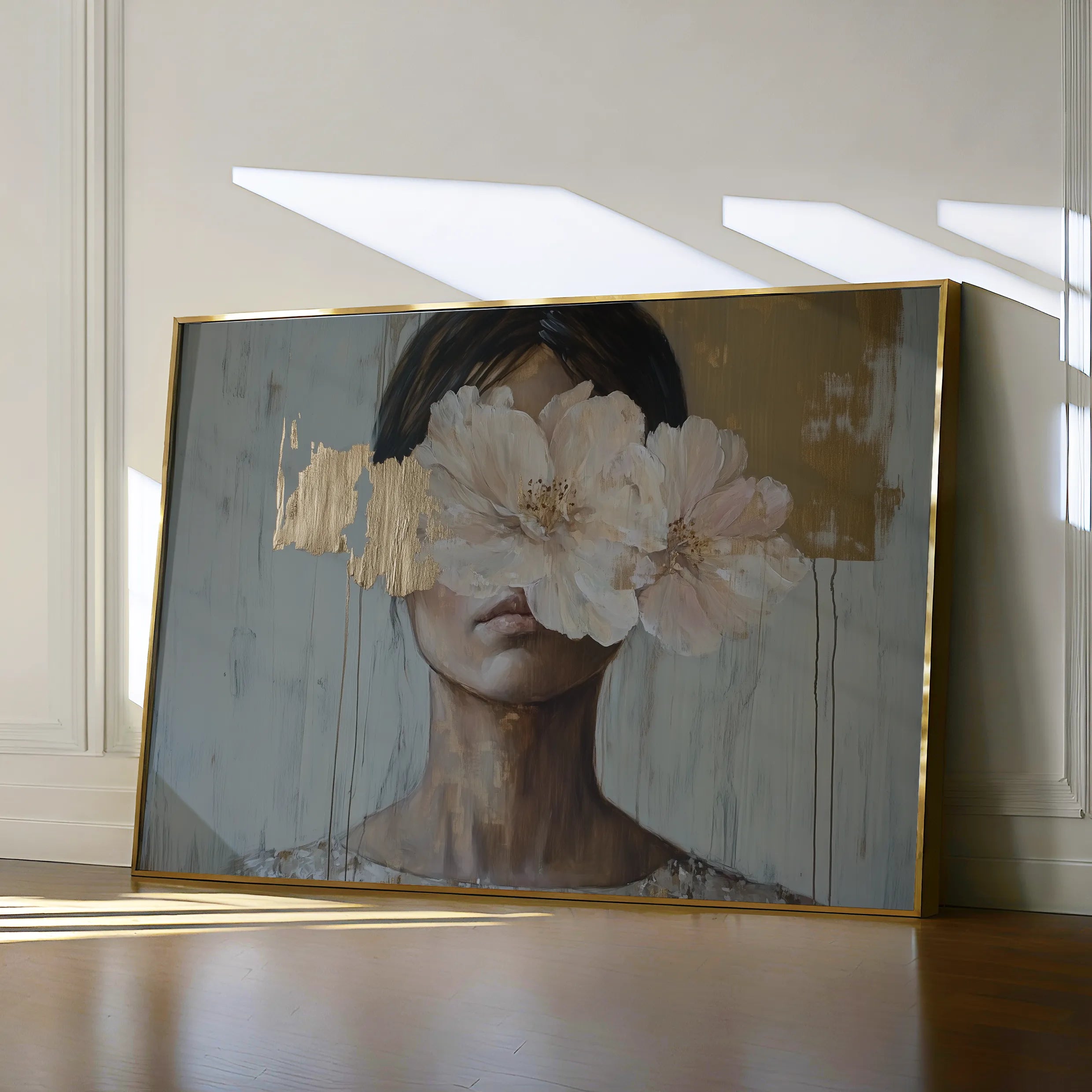 Portrait 127 Canvas Art 18" x 24" / 45 x 60 cm / Black