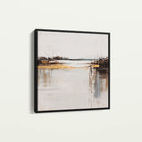 Abstract 1270 Canvas Art 16" x 16" / 40 x 40 cm / Black