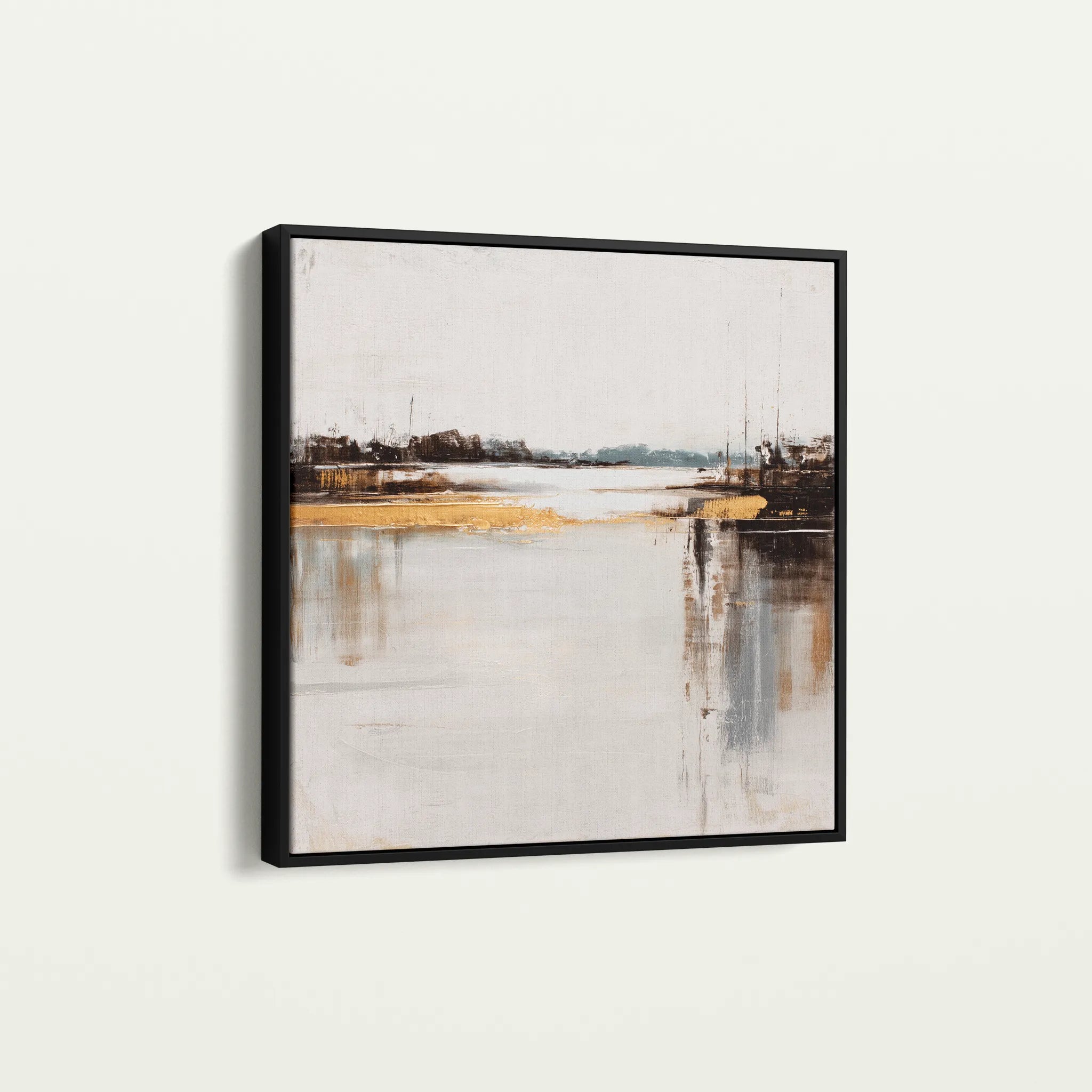 Abstract 1270 Canvas Art 16" x 16" / 40 x 40 cm / Black