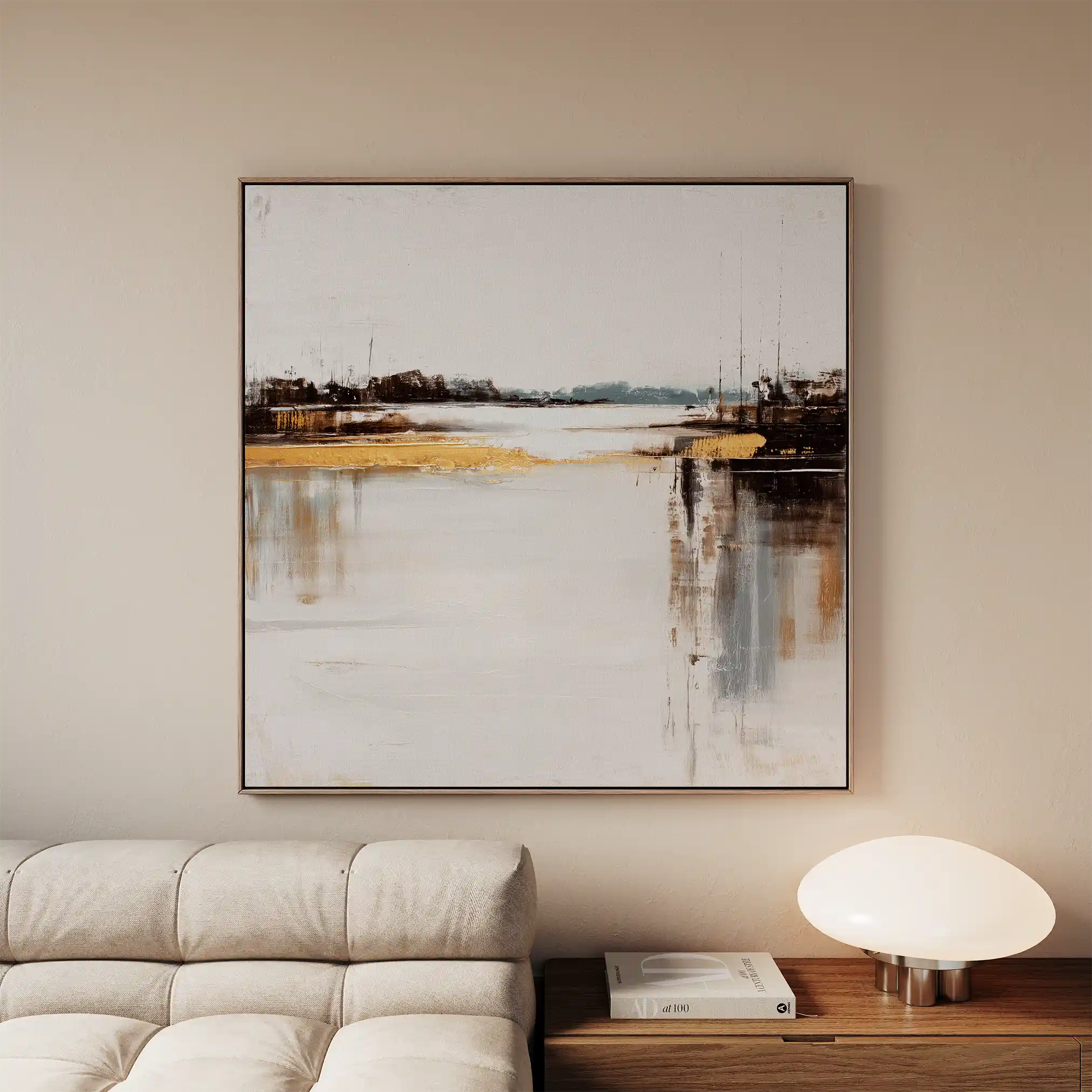 Abstract 1270 Canvas Art 60 x 60 cm / Black