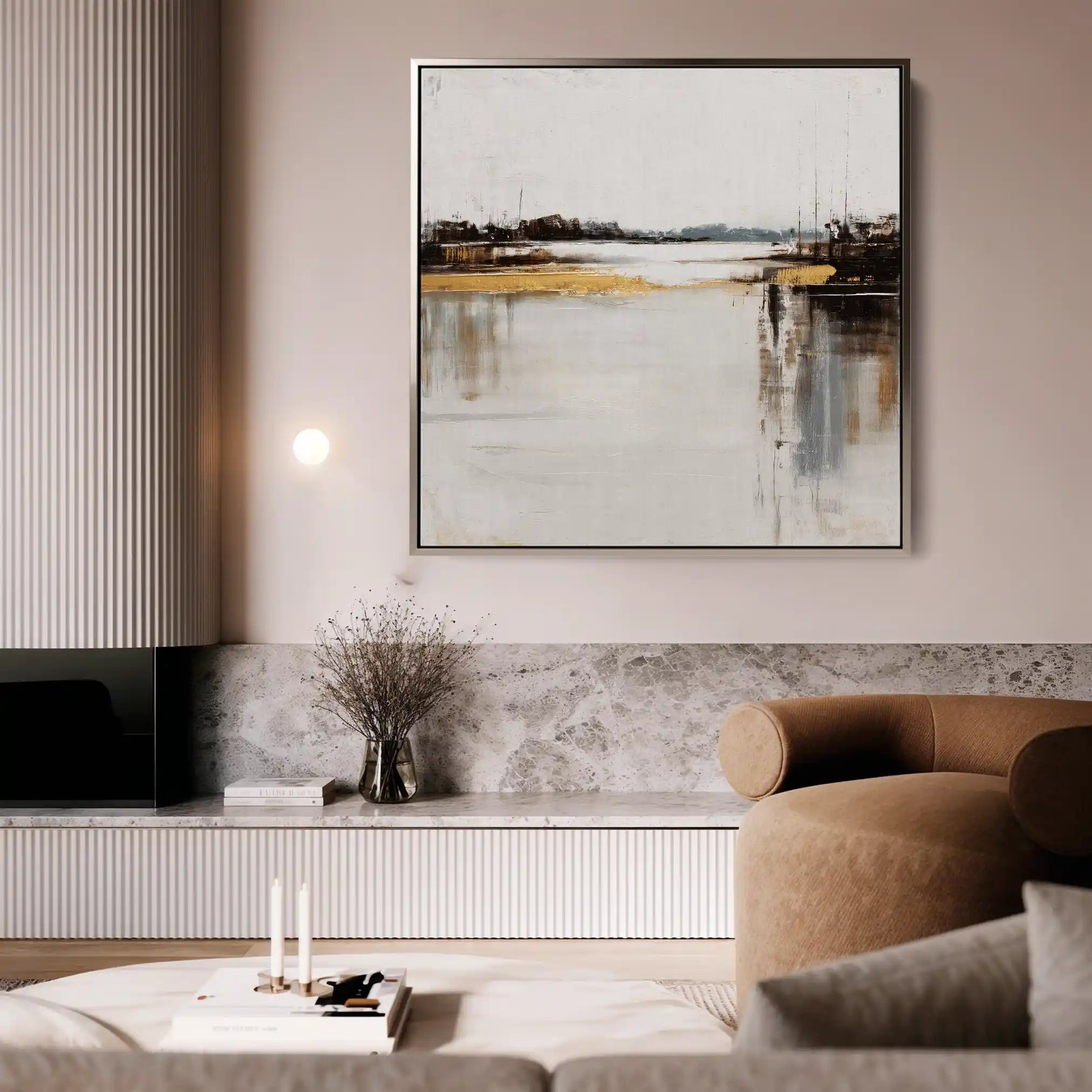 Abstract 1270 Canvas Art 60 x 60 cm / Black