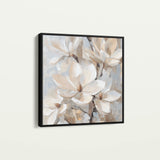 Floral 1270 Canvas Art 16" x 16" / 40 x 40 cm / Black