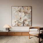 Floral 1270 Canvas Art 60 x 60 cm / Black