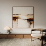 Abstract 1271 Canvas Art 16" x 16" / 40 x 40 cm / Black