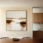 Abstract 1271 Canvas Art 16" x 16" / 40 x 40 cm / Black