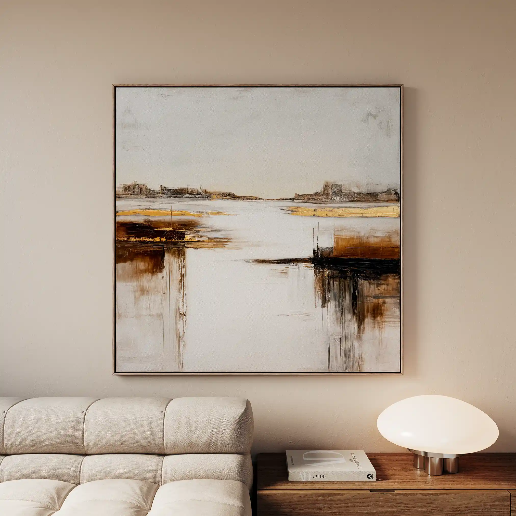 Abstract 1271 Canvas Art 60 x 60 cm / Black