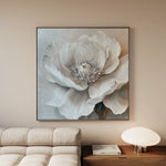 Floral 1271 Canvas Art 16" x 16" / 40 x 40 cm / Black