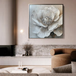 Floral 1271 Canvas Art 16" x 16" / 40 x 40 cm / Black