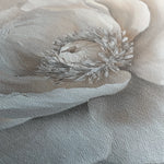 Floral 1271 Canvas Art 16" x 16" / 40 x 40 cm / Black
