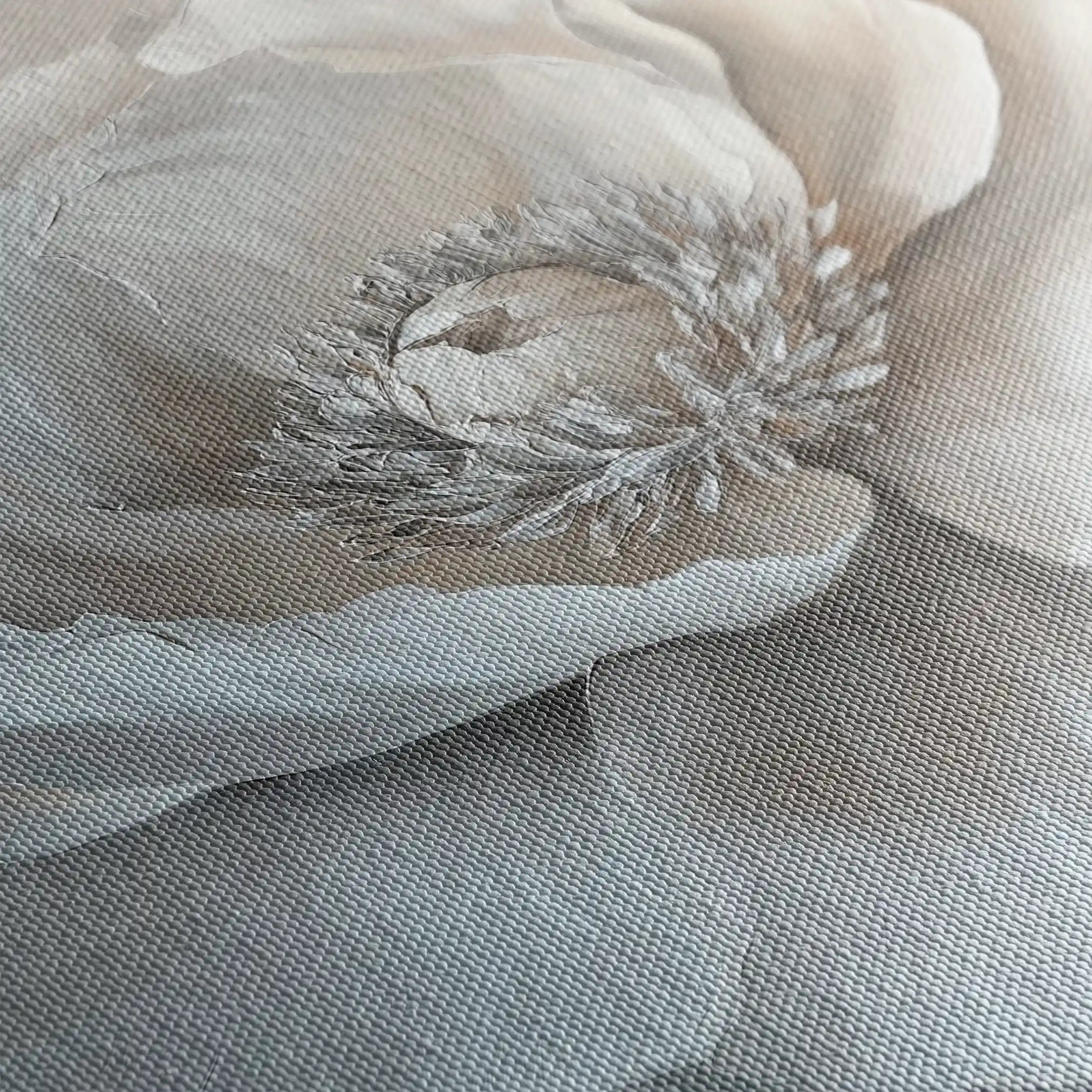 Floral 1271 Canvas Art 16" x 16" / 40 x 40 cm / Black
