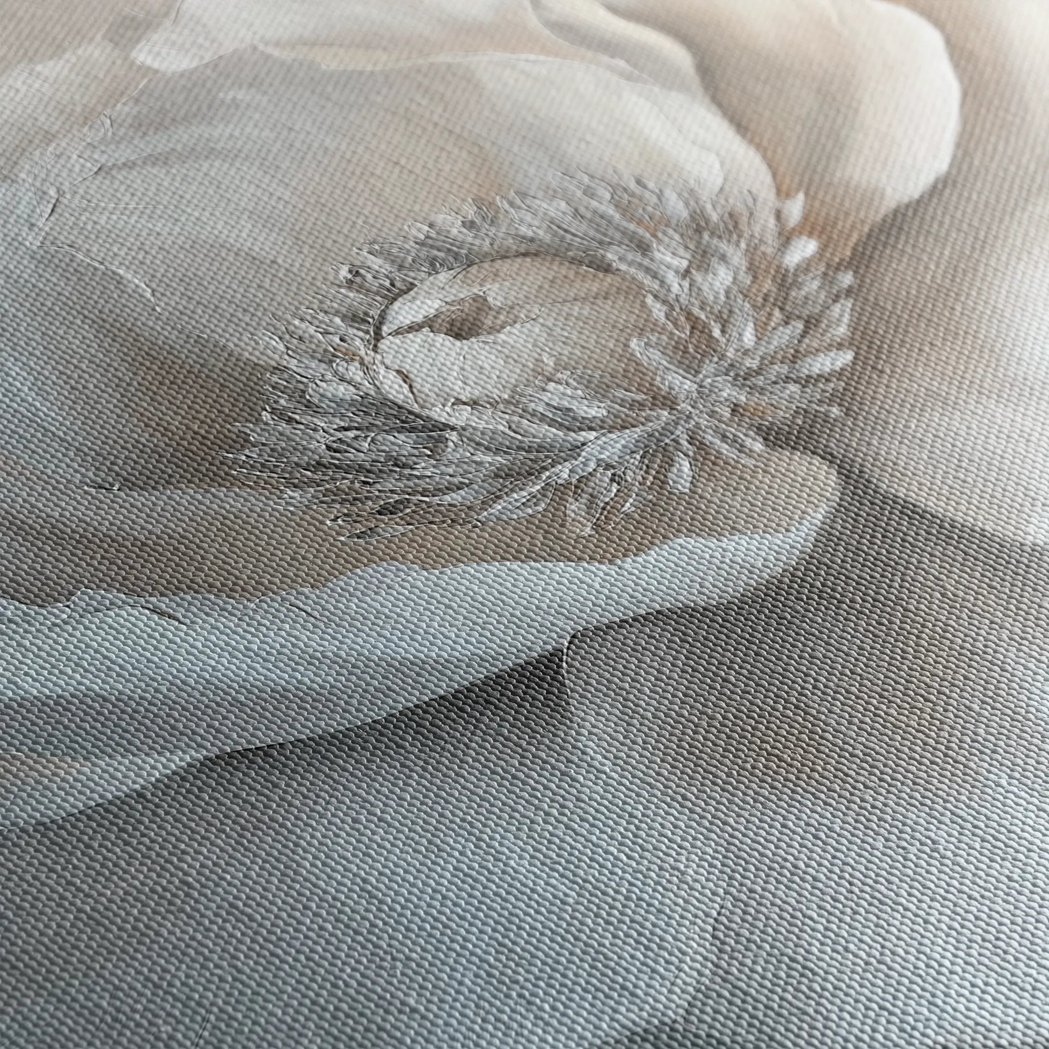 Floral 1271 Canvas Art 16" x 16" / 40 x 40 cm / Black