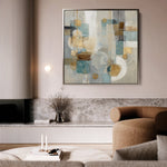 Abstract 1272 Canvas Art 16" x 16" / 40 x 40 cm / Black