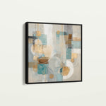 Abstract 1272 Canvas Art 16" x 16" / 40 x 40 cm / Black