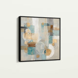 Abstract 1272 Canvas Art 16" x 16" / 40 x 40 cm / Black
