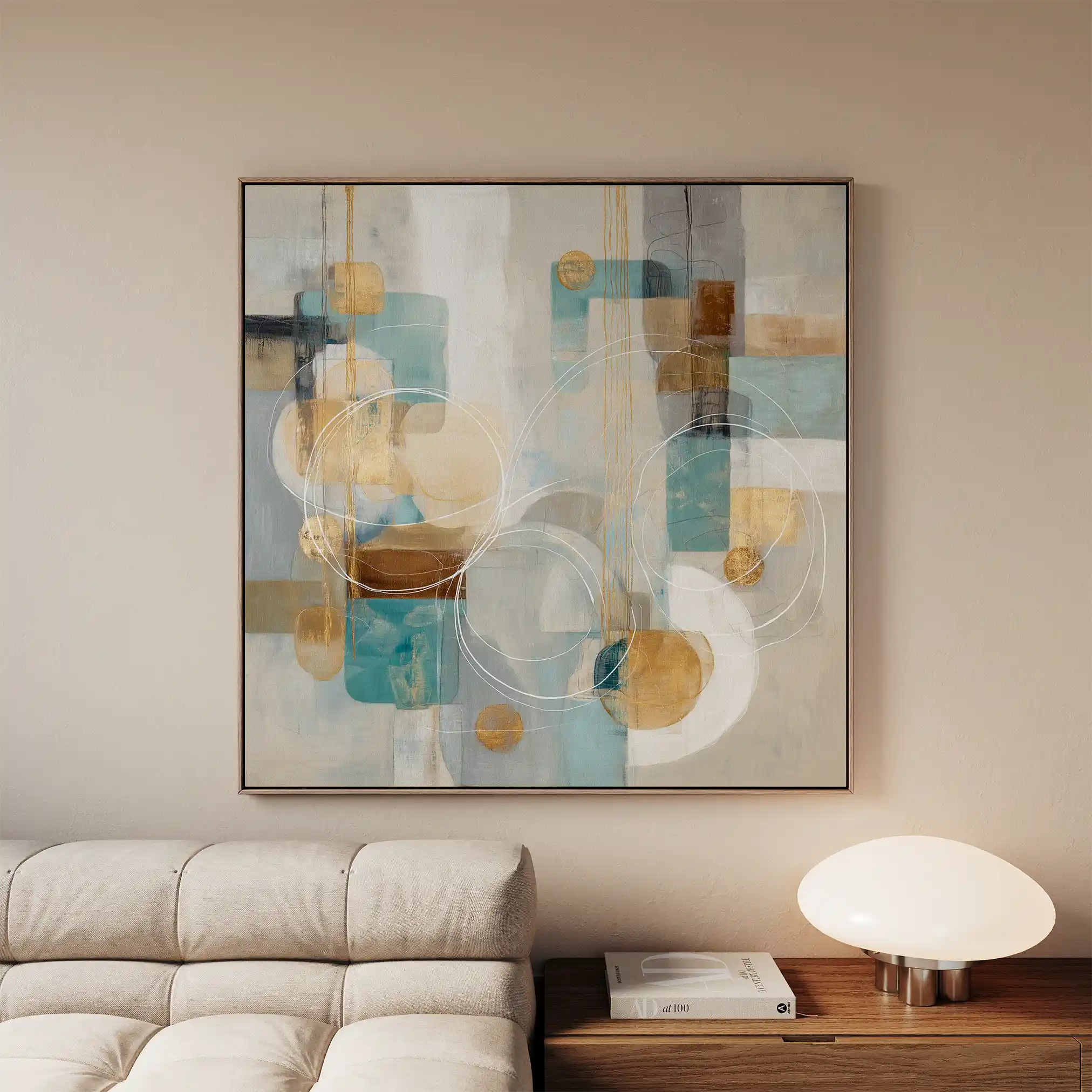 Abstract 1272 Canvas Art 60 x 60 cm / Black